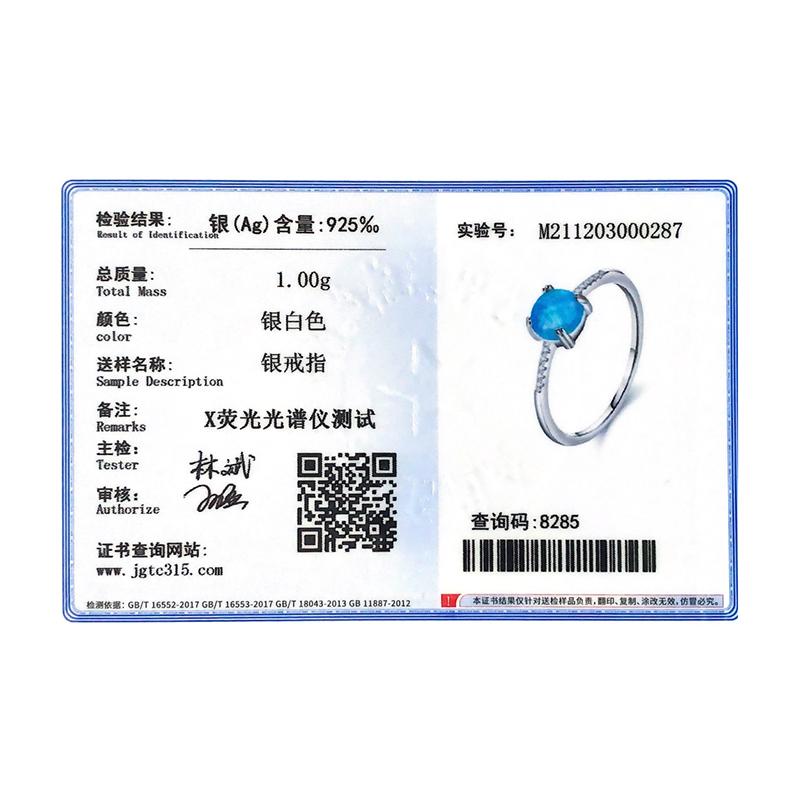 Real 925 Sterling Silver Round Exquisite Charm Sparkling Opal Finger Ring Fashion Female Jewelry For Women Accessories