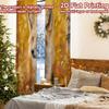 2pcs, 2D FLAT PRINTING Curtains (Without Rod) Autumn Fox(1) Christmas Festival Chic Print Curtains Polyester Curtains Gifts for