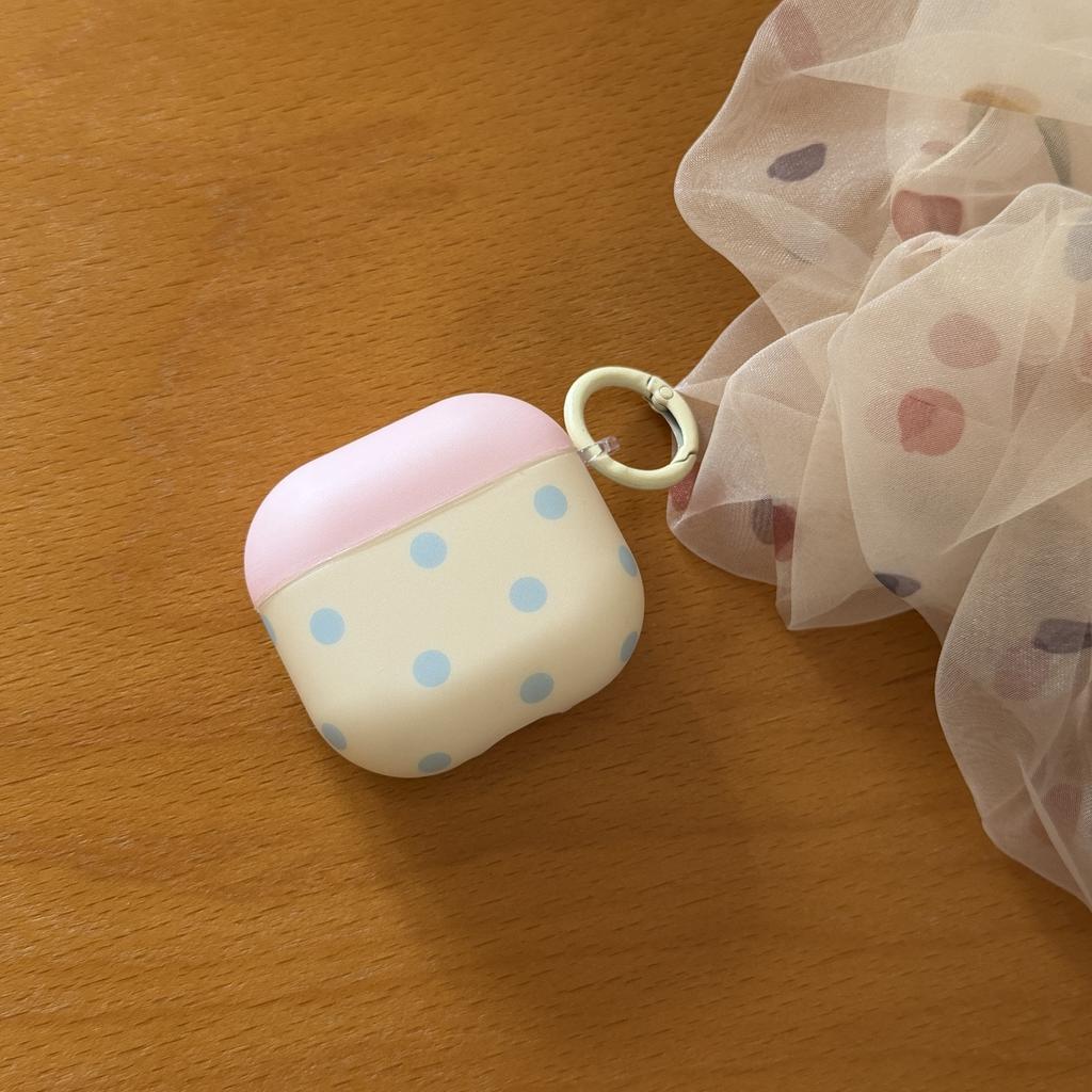 Japan and South Korea Contrasting Color Polka Dot AirpodsPro1 Earphone Case for Apple 1/1/1/1st Generation Wireless Bluetooth Case