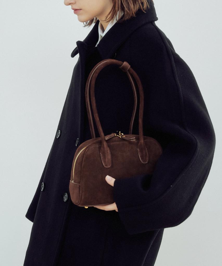 Komorebi Museum B01-S-2 Cow Leather Bowling Bag Small_Leather Brown