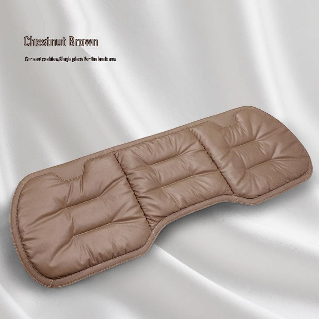 Stain-Resistant Leather Car Seat Cushion Set: High-End Three-Piece for Front and Rear 