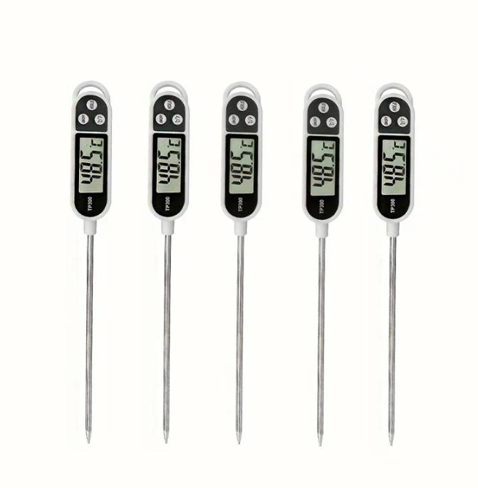1pc/3pcs/5pcs, professional cooking food thermometer, digital thermometer, stainless steel probe, used for meat, barbecue, etc.