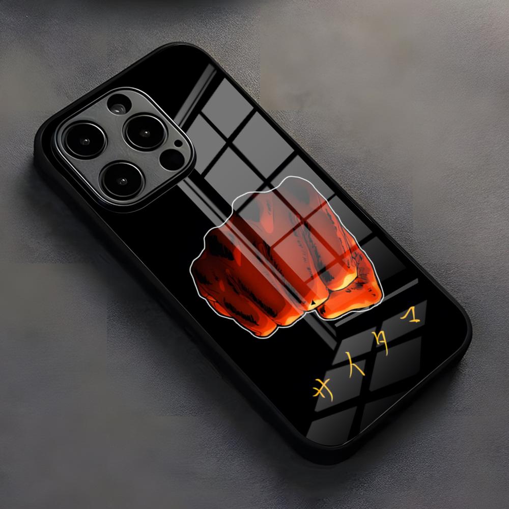 One-Punch Man Phone Case For IPhone 17 Pro Max 16 15 14 Pro Max 13 11 X Xs Xr 8 7Plus glass Cover