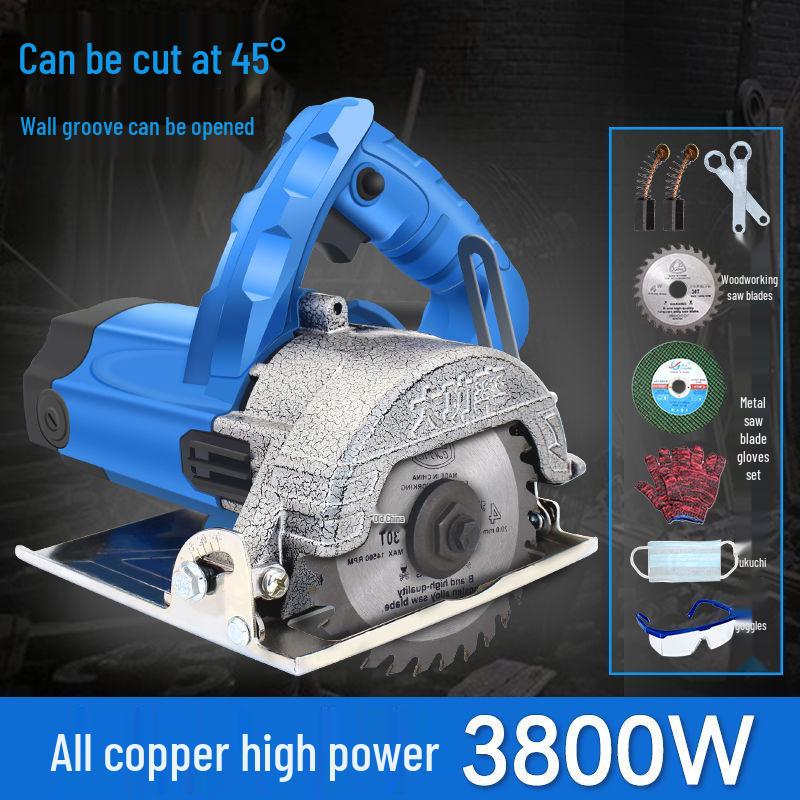 Compact Multifunction Chainsaw: High-Power Tile Groove & Wood/Marble Cutter