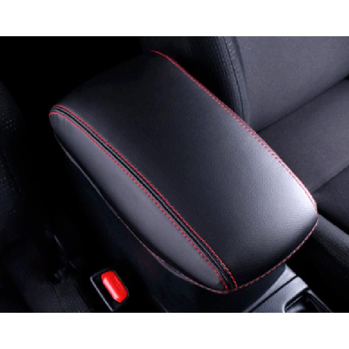 Armrest Box Cover Trim Black Leather For Toyota Corolla Middle Console 2014-2018