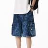 Herren Shorts Jeansshorts Vintage Lockerer Schnitt Cargo Gewaschen High Street Frühling Sommer Große Größen