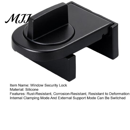 Easy Install Sliding Lock Window Lock, Door Security Stopper for Child Safety, Vertical Wedge Home Doors and Windows Track Bar