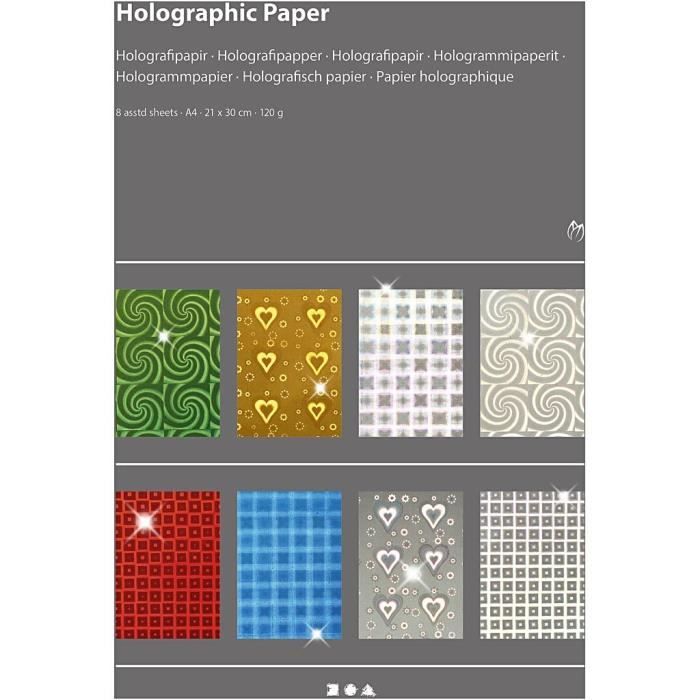 Creativ Holographic Paper A4 21 X 30 Cm 120 G 8 Sheets - 449470