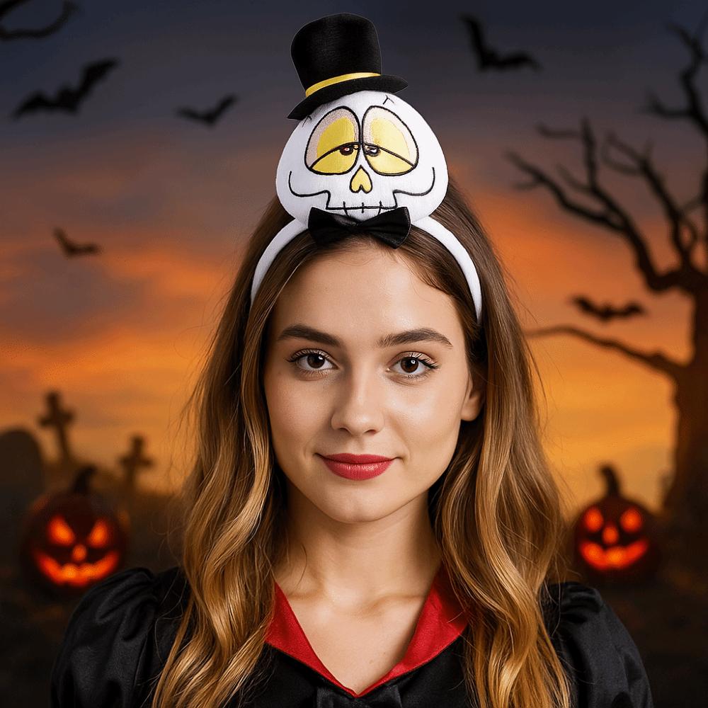 Pumpkin Halloween Headband Bat Catoon Hairband Novelty Halloween Hair Hoop  Photography Props