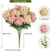 35cm Pink Rose Silk Bouquet Hydrangea Artificial Flower 10Heads for Wedding Table Vase Home Decoration Mother's Day Gifts