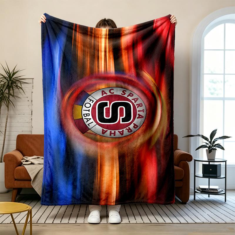 AC Sparta Praha Soft and comfortable flannel Suitable for sofas living rooms outdoor camping travel and also makes a great anniversary gift