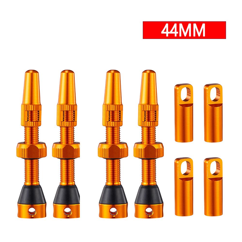 2/1Pair 40mm/44mm Aluminum Bicycle Rims Valve Core Remover Tool Bicycle Valve CNC Road Bike Tubeless Tire Valve with Caps