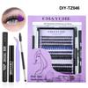 Dense Single Cluster D Song False Eyelashes Set 8-16Mmdiy Segmented Colored Multi-Haired Eyelashes