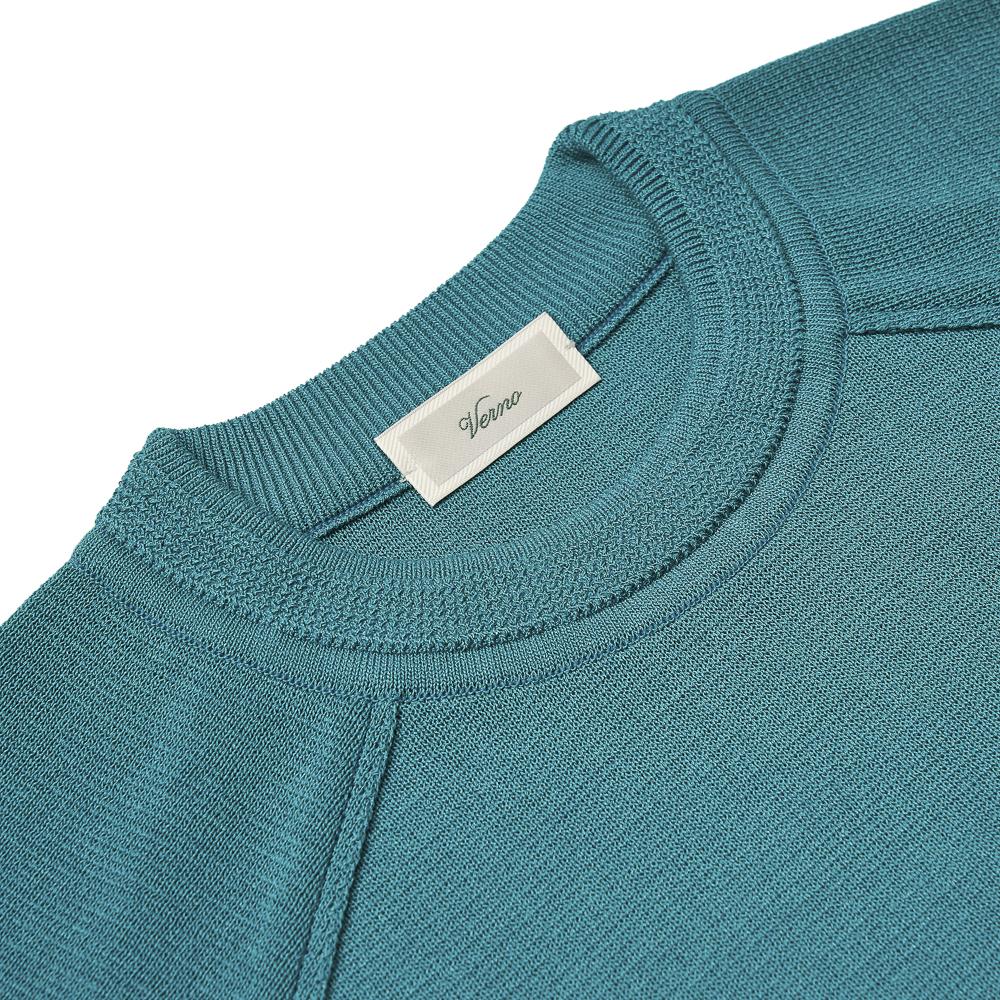 VERNO [Casual] Raglan Crew-Neck Knit See Green
