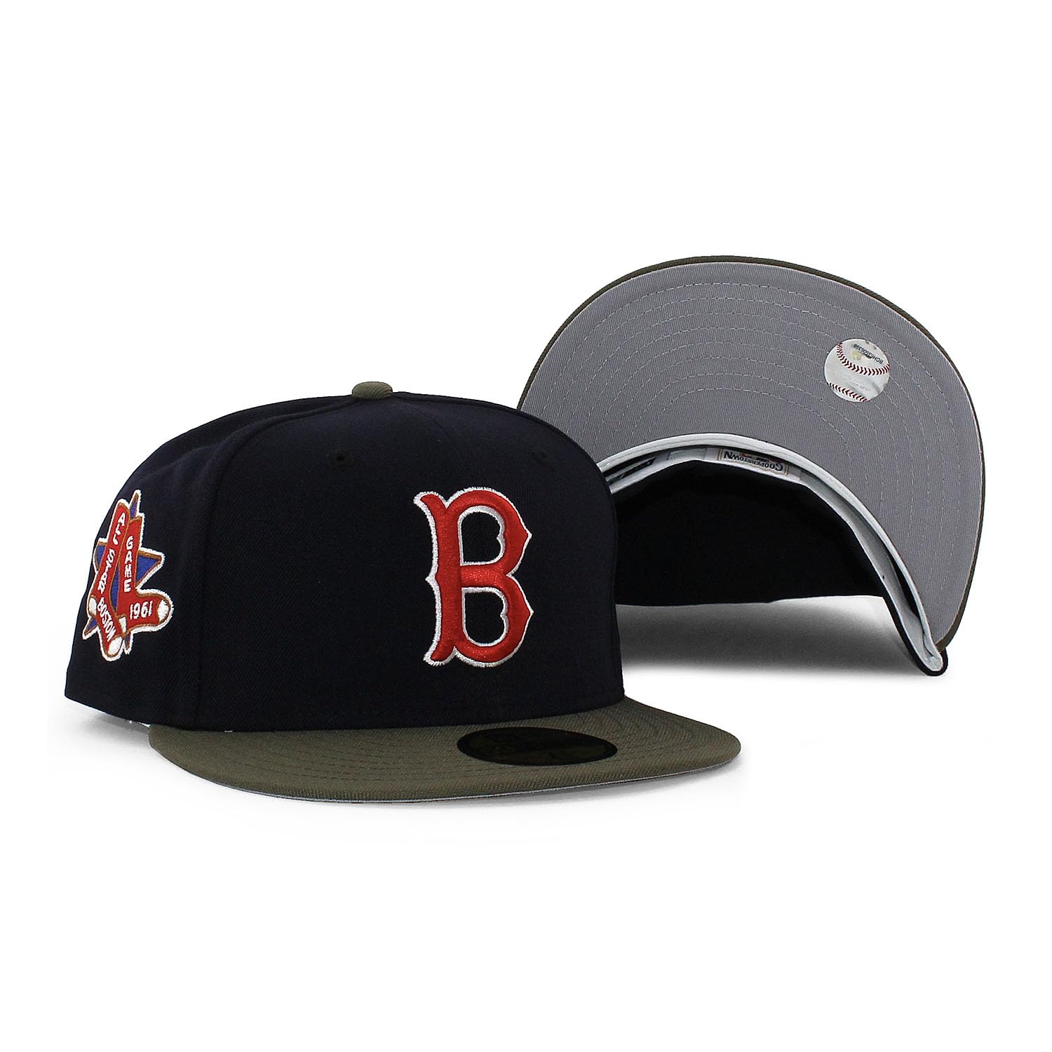 

[New Era] Модная кепка 59FIFTY с цветным козырьком Boston Red Sox MLB 1961 ALL STAR СЕРЫЙ КОЗЫРЕК BOSTON RED SOX шляпа 5950 боковая нашивка Р-р 7-38 [Б/у]