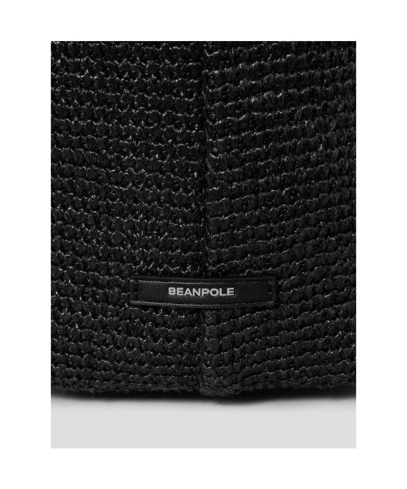 Beanpole Accessory Raffia Shoulder Bag Black