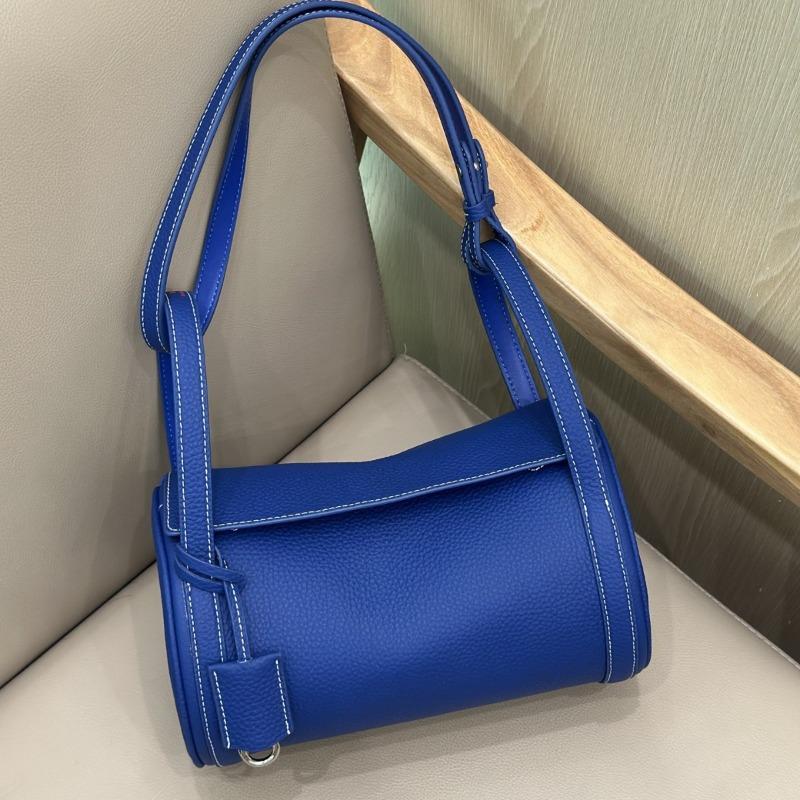 New Pen Holder Bag First Layer Cowhide High-end Pillow Bag Women's Underarm Bag Single Shoulder Messenger Bag Women's