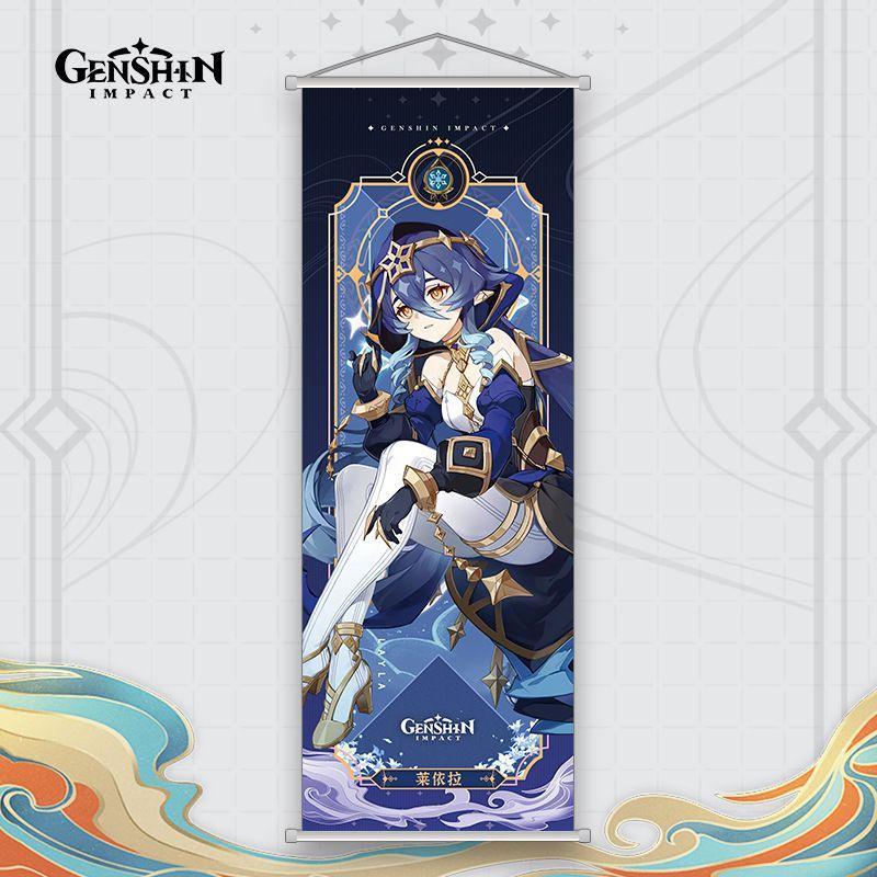 Prächtiges Genshin Nahida Wandrollbild Poster Lebendig Bunt Dekor 25x70cm
