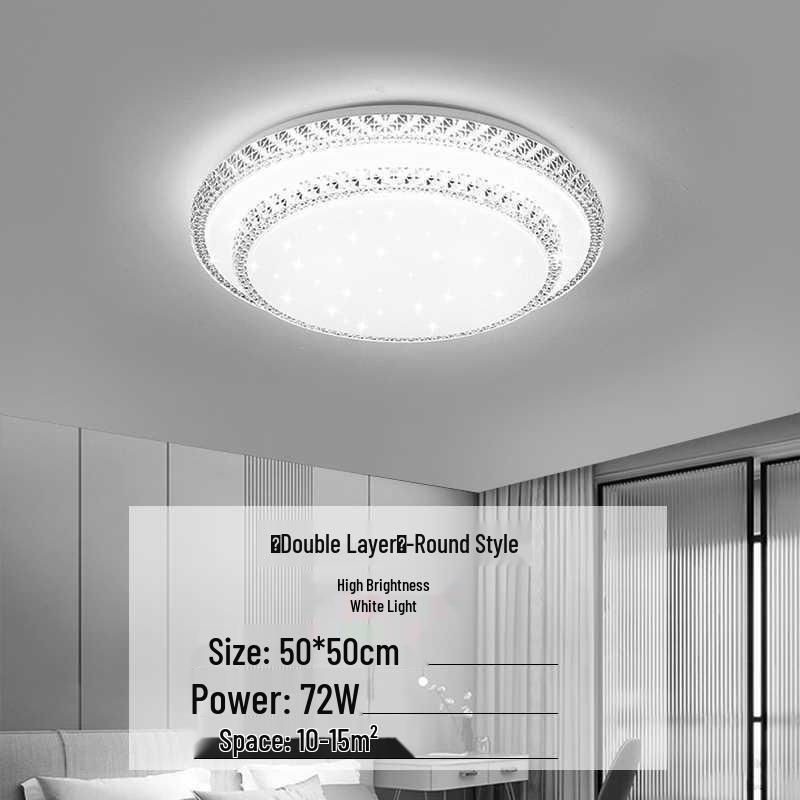 Modern Faux Crystal Round Ceiling Lamp Fixture for Living Room or Bedroom