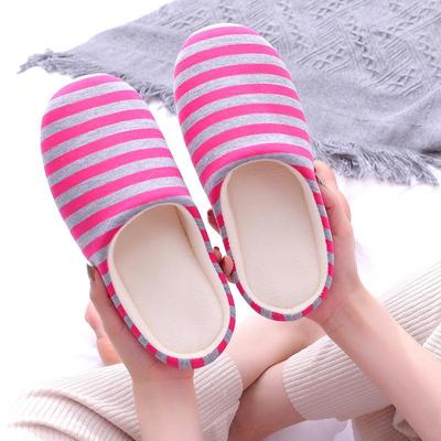 Pantofole da Casa da Donna Piatte a Strisce Morbide Scarpe da Pavimento Leggere e Comode per Interni Uomo Ciabatte Silenziose Stile Giapponese Ciabatte da Camera