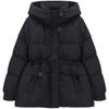 Women's Mid-Length Korean Style Hooded Down Jacket - Slim Fit, Warm Winter Commuting Outerwear