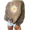 Women Casual Printing Long Sleeve Sweatshirt Pullover Tops Blouse