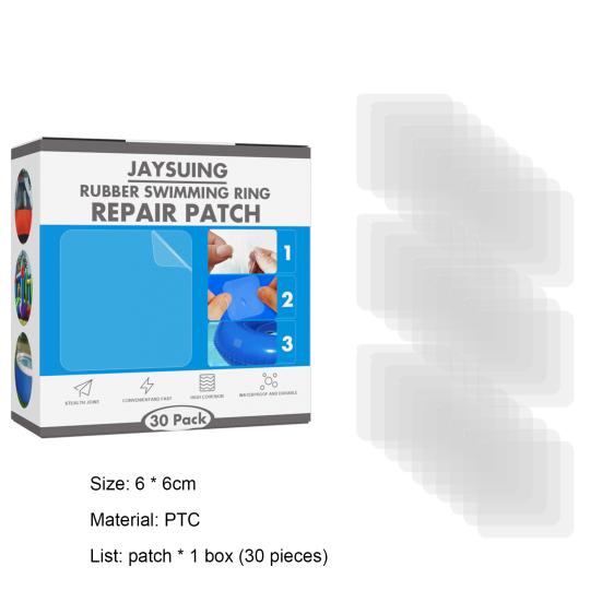 30Pcs/Box Repair Patch Transparent Waterproof Self-adhesive Swimming Ring Toy Repair Sticker Airbed