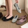 Fashion Bailamos Spring Women Flats Fashion Round Toe Shallow Slip On Ladies Elegant Ballerinas Shoes Soft Low Heel Boat Shoes