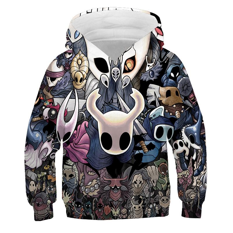 Hollow Knight Nadruk Bluzy Bluzy Jesień Polar Pulower Chłopcy Dziewczęta Dres y2k Top Sudadera Bluza Anime Odzież Dziecięca