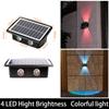 6LED Solar Wall Light Outdoor Garden Decoration Wall Lamp High Brightness Up And Down Luminous Lighting Outdoor Solar LED Lamp