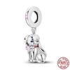 Fit Charms Fororiginal Bracelets Animal Series Flower Rabbit Holding Heart 100%Copper Jewelry Making For Women Gift