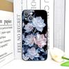 Luxurious White Peony Flower Pattern Phone Case for IPhone 17 16 12 11 14 Plus 13 14 15 Pro Max 12 13 Mini X XSMAX XR Soft Cover