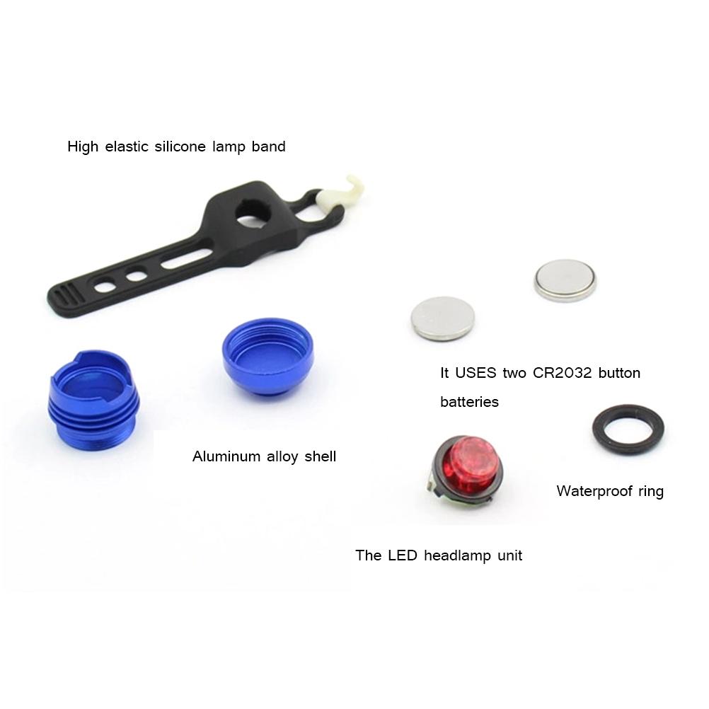 LED Rear Light Cycling Rear Tail Helmet Flash Light Safety Warning Lamp
