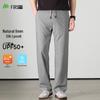 Shanshan Men's Linen Silk Blend Sun Protection Loose Straight Casual Pants