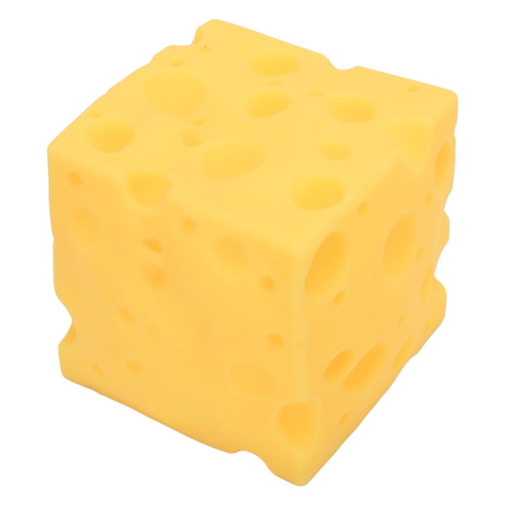 Cheese Squeeze Toy Soft Rebound Squeeze Cheese Novelty Toy for Adults and Kids Yellow