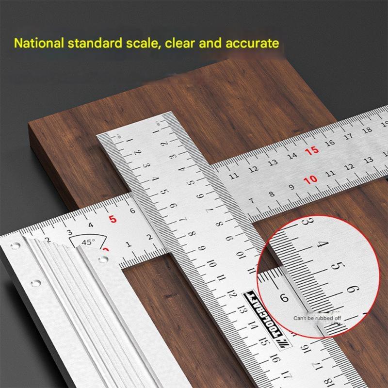 Aluminum Square Tool Right Angles Ruler Precise Marking And Measuring Capability For Professional Carpentry Tasks