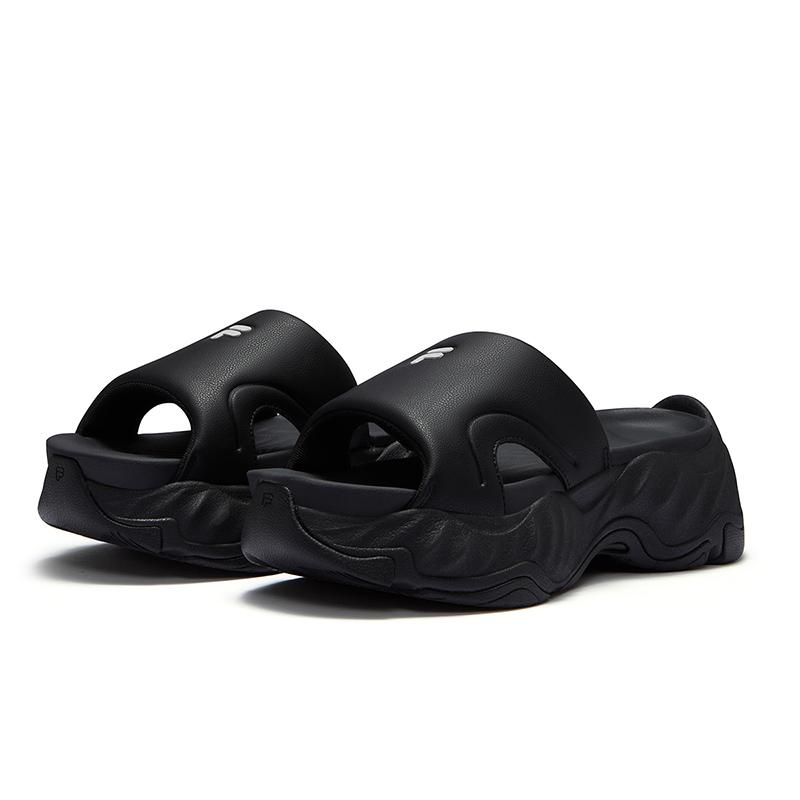 Fila Fusion Starfish Slipper Fashion Versatile Non-Slip Slide Sandals Women slippers Black Gray T12W521804FTP