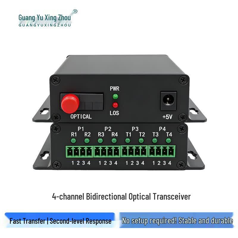GY-4KS 4-Channel Bidirectional Digital Fiber Optic Converter
