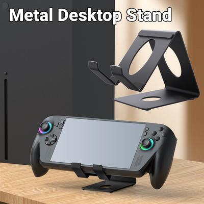 Portable Metal Console Holder Versatile Handheld Console Stand Iron Base for ROG Xbox Ally/Switch 2/Steam Deck/Legion Go