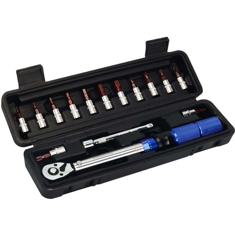 

Набор динамометрических ключей для велосипеда, 15 шт., 1/4 дюйма, 2-24 Нм, гаечный ключ с храповым механизмом, регулируемый ключ с храповым механизмом для ремонта велосипеда, шестигранный ключ, гнездо для инструмента