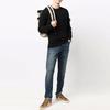 Stone Island 508A1 Stretch Wool Sweatshirt Black Men Streetwear 7515508A1-V0029