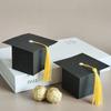 10pcs Black White Graduation Hat Candy Box Cartoon Bachelor Cap  Graduation Season