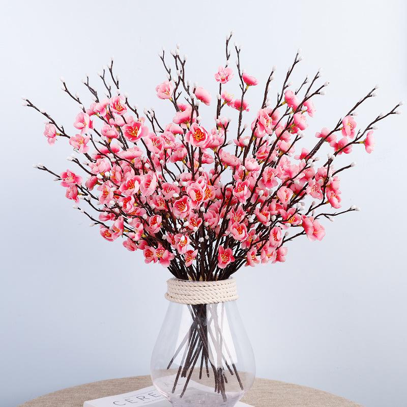 Chinese Plum Blossom Artificial Wedding & Home Decoration Flower Arrangement Ornament