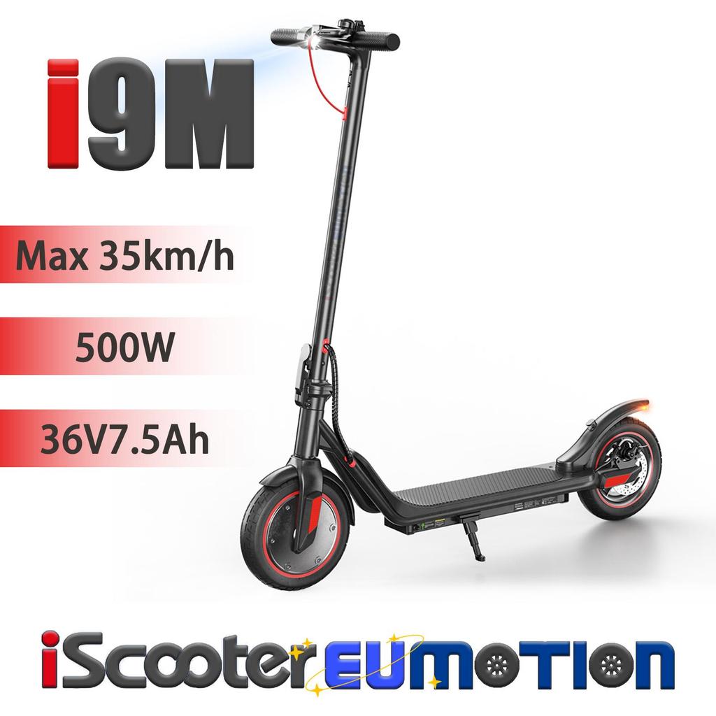 iScooter I9M City E-Scooter 500W, 36V7.5Ah, 35km/h Max Speed, Rear Disc Brake, LCD Display, 10" Road Tires, APP Control, Leisure Electric Scooter