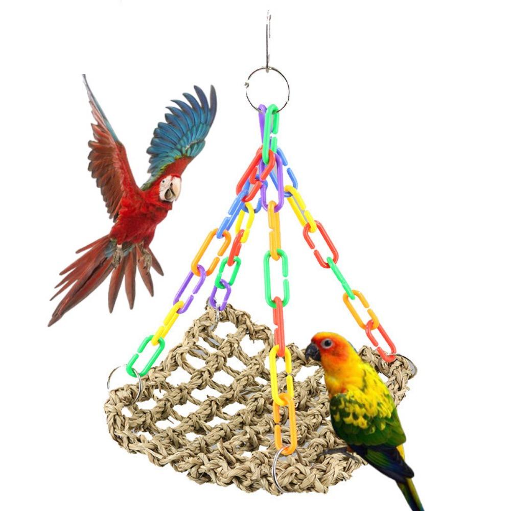 Cage Accessories Wear Resistant Rope Parrot Swing Toys Bird Perch Bird Hanging Bed Parrot Hammock