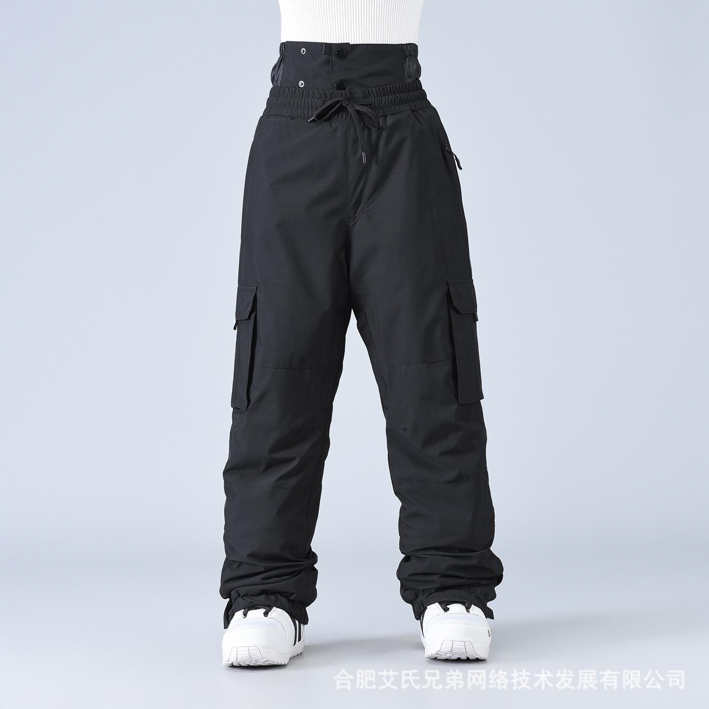 

New Snowboard Pants Men Winter Ski Pants Women Windproof Waterproof Warm Overalls Couple Snow Trousers Elastic Waist S