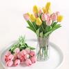10PCS Artificial Tulips Flower Realistic Touch Tulip Flowers Fake Tulips Flowers for Home Table Vase Decor Wedding DIY Bouquet