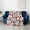 Blanket Super Luck Warm Maneki Comfortable Plush Throw Money Blanket Child Home Sofa Bedroom Rich Cat Neko Gift