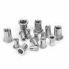 200Pcs Stainless Steel Mixed M3 M4 M5 M6 Rivet Nut Insert Nuts Kit Hardware Accessory