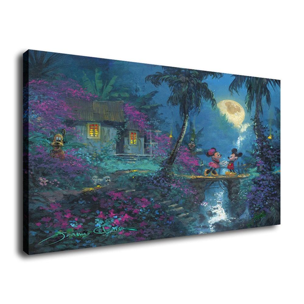 Mermaid Princess Canvas Wall Art Modern Fairy Tale Bedroom Kids Room Decorative Painting Core Material